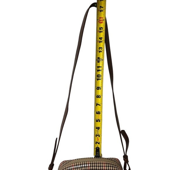 NWT Baekgaard Colby Plaid Brown Red Cream Crossbody Purse Bag Leather Handbag - Picture 16 of 16